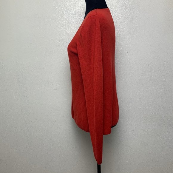 T  Alexander Wang Rust/Red V-Neck Sweater Size X-S - Picture 4 of 7